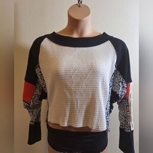 NWT Free People Top Women's Size xs Ivory comb